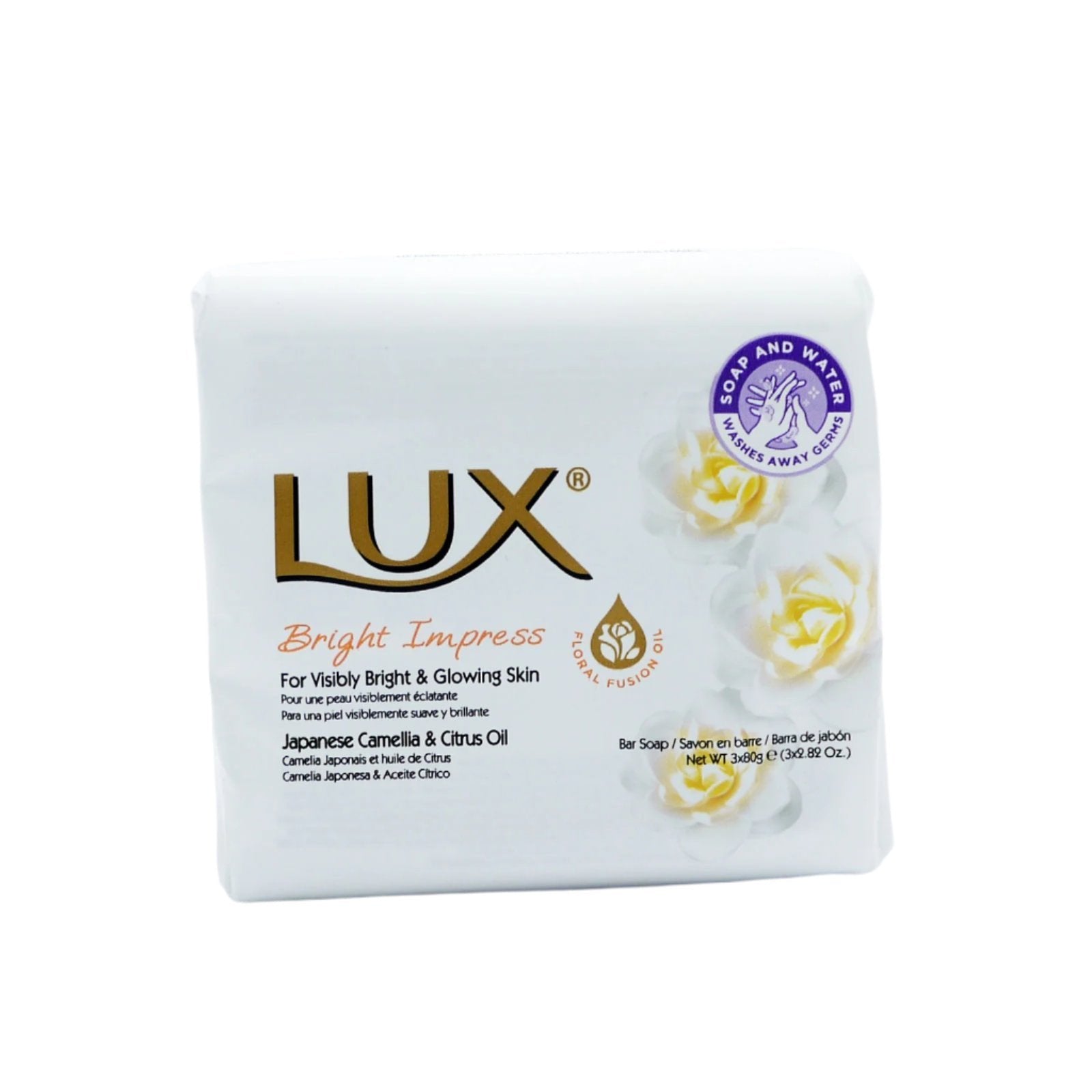 Buy LUX Bright Impress White Soap 3pk - Premium Quality Toiletries Online - Product Image Buy LUX Bright Impress White Soap 3pk - Premium Quality Toiletries Online - Product Image